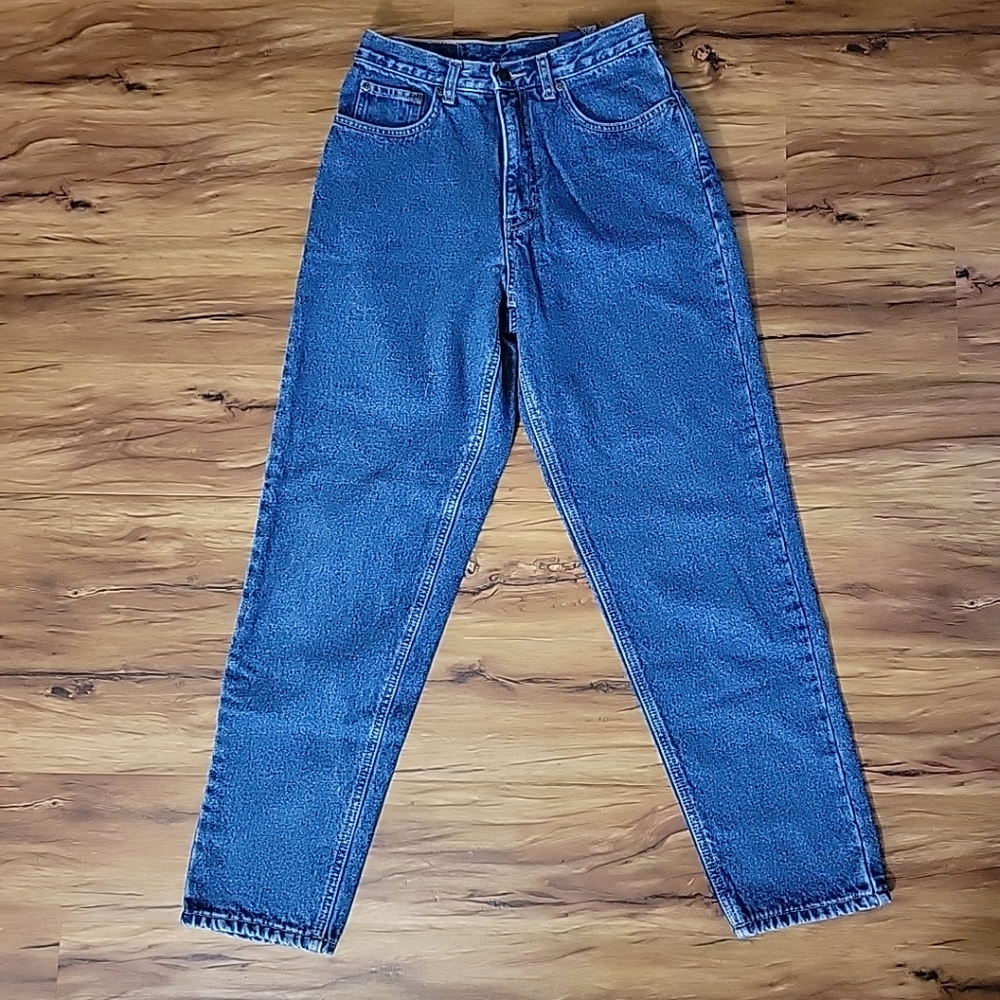 Vtg 90s Eddie Bauer Womens 8 Mom Jeans High Rise Loose Fit Light Wash Cotton